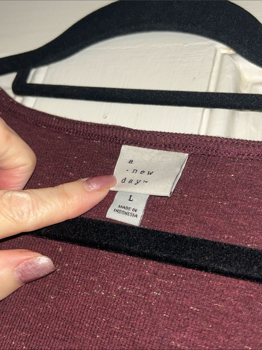 a new day Plum Wrap-Style Long Sleeve Top - Picture 2 of 2